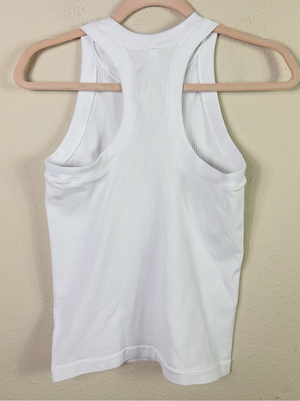 Athleta White Racerback Ribbed Tank Top size Small - Picture 2 of 5
